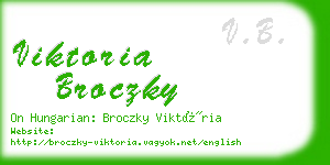 viktoria broczky business card